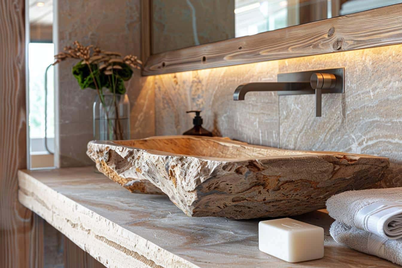 Le travertin dans la salle de bain : élégance naturelle et durabilité pour votre espace bien-être