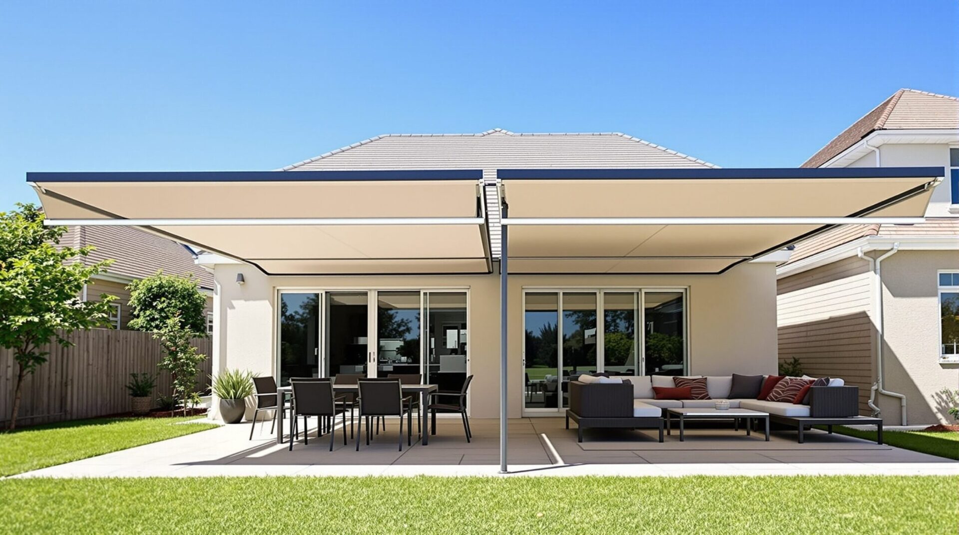 store banne double pente