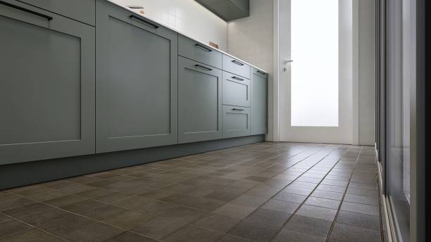 Carrelage gris anthracite cuisine