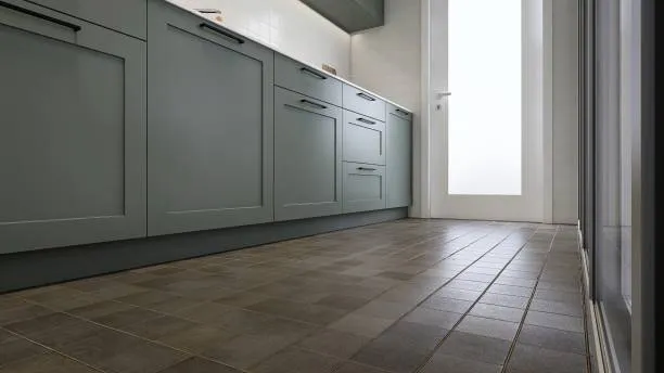 Carrelage gris anthracite cuisine