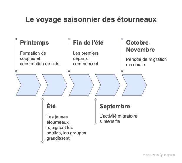 Le cycle de vie des étourneaux et son influence sur leur migration