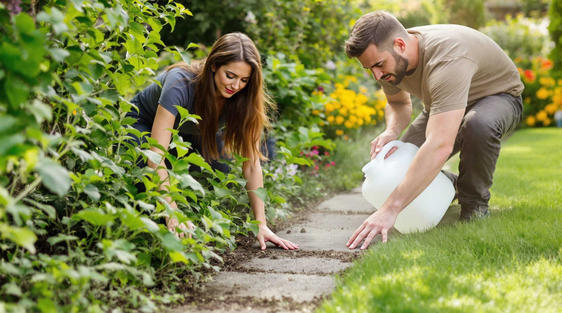 eau de javel mauvaise herbe