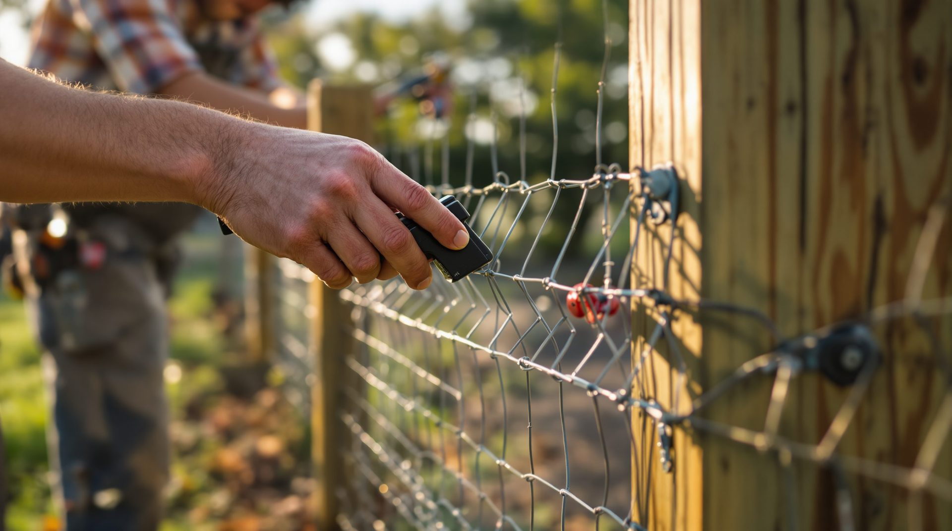 comment poser un grillage souple sur poteau en bois