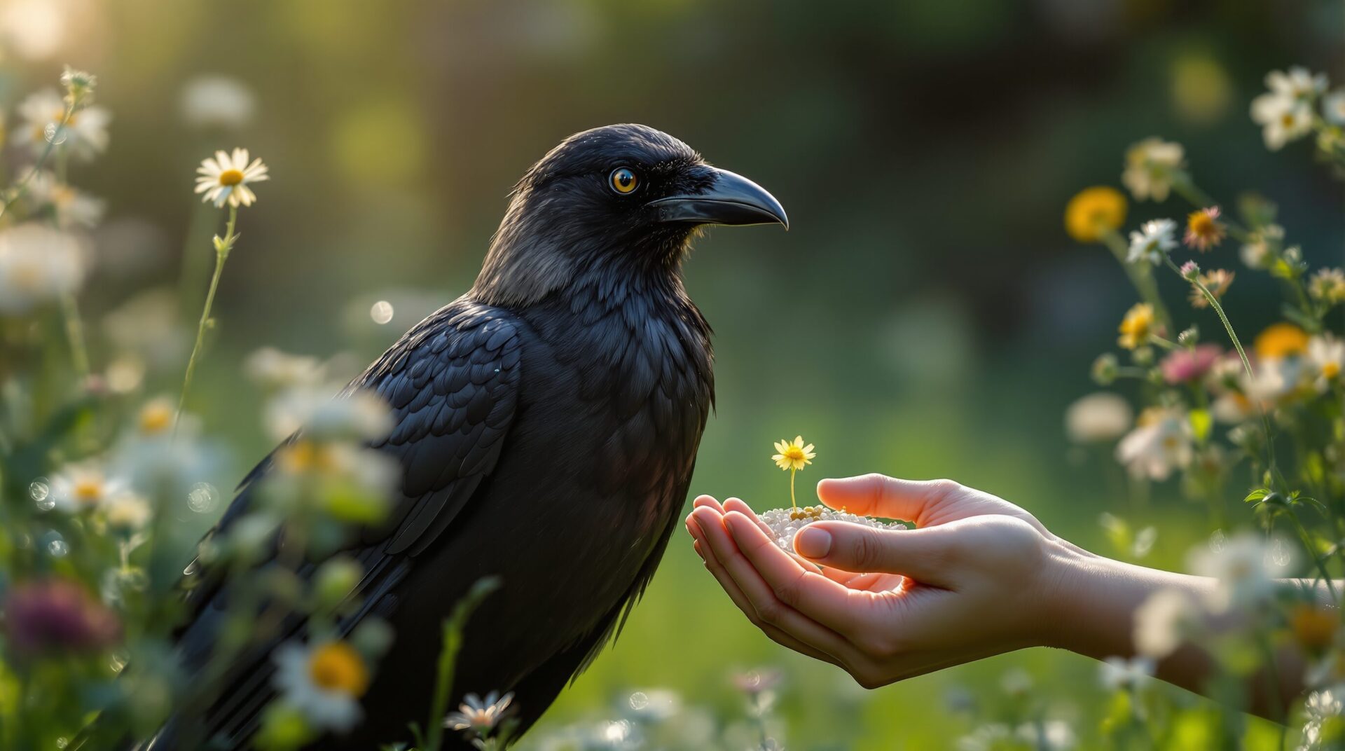corbeau dans mon jardin signification