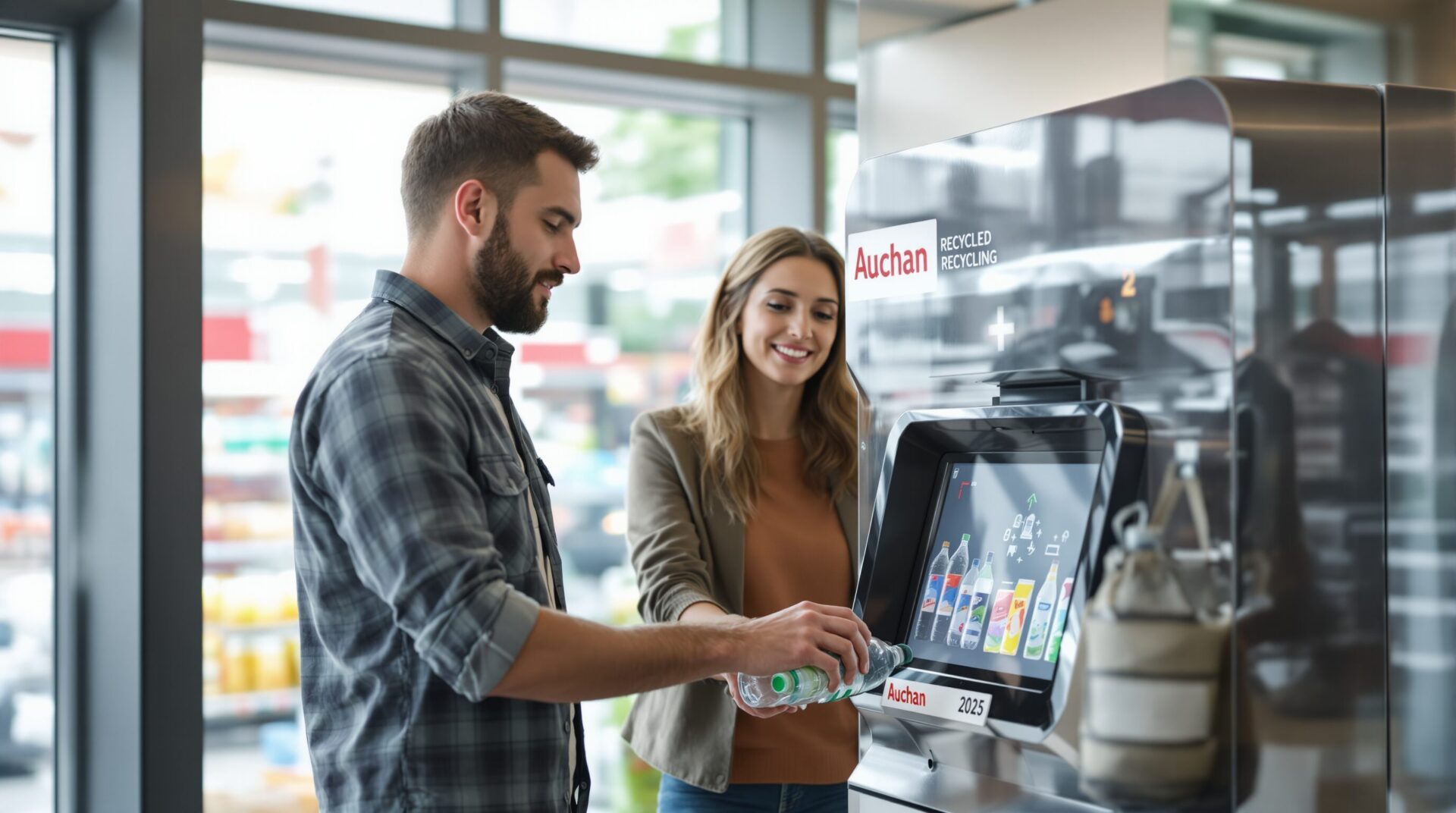 recyclage bouteille plastique tarif auchan