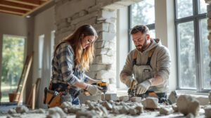 ouverture mur porteur en pierre