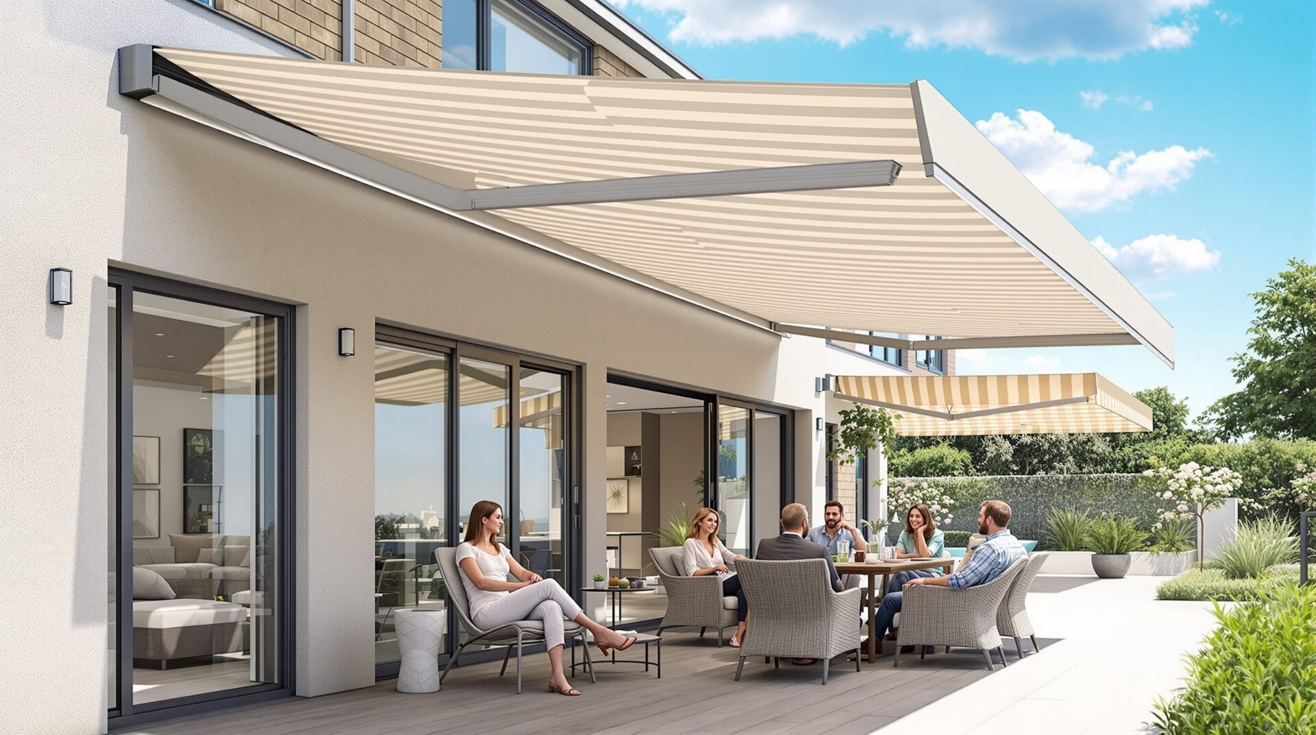 store banne double pente