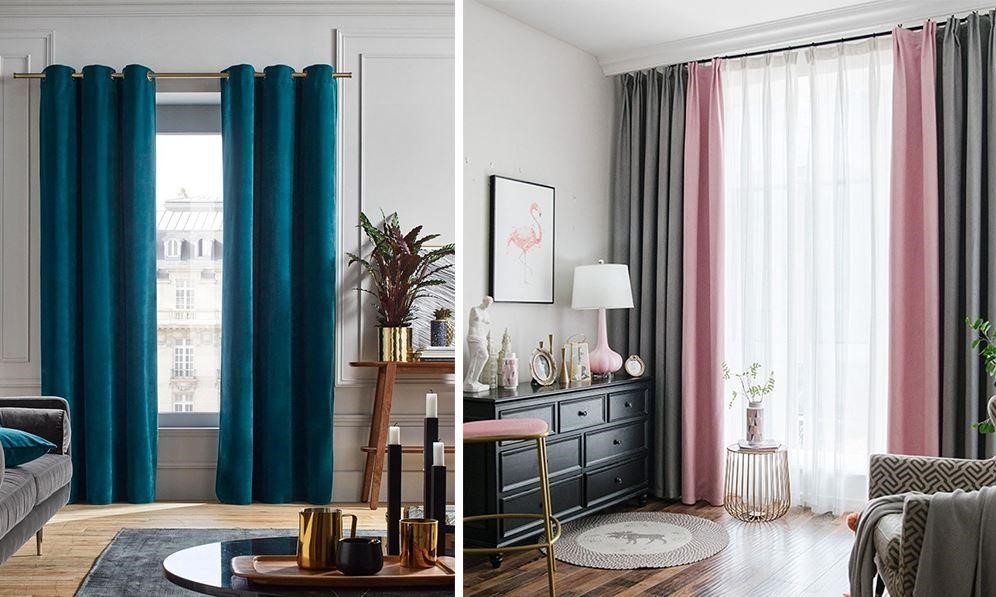 Rideau qui marie mur blanc