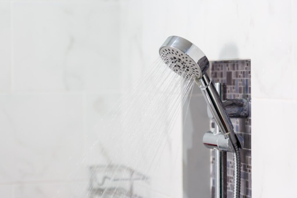 pommeau douche acier