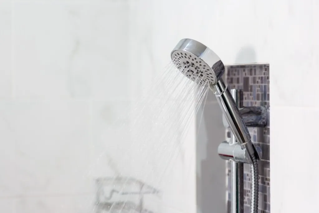 pommeau douche acier