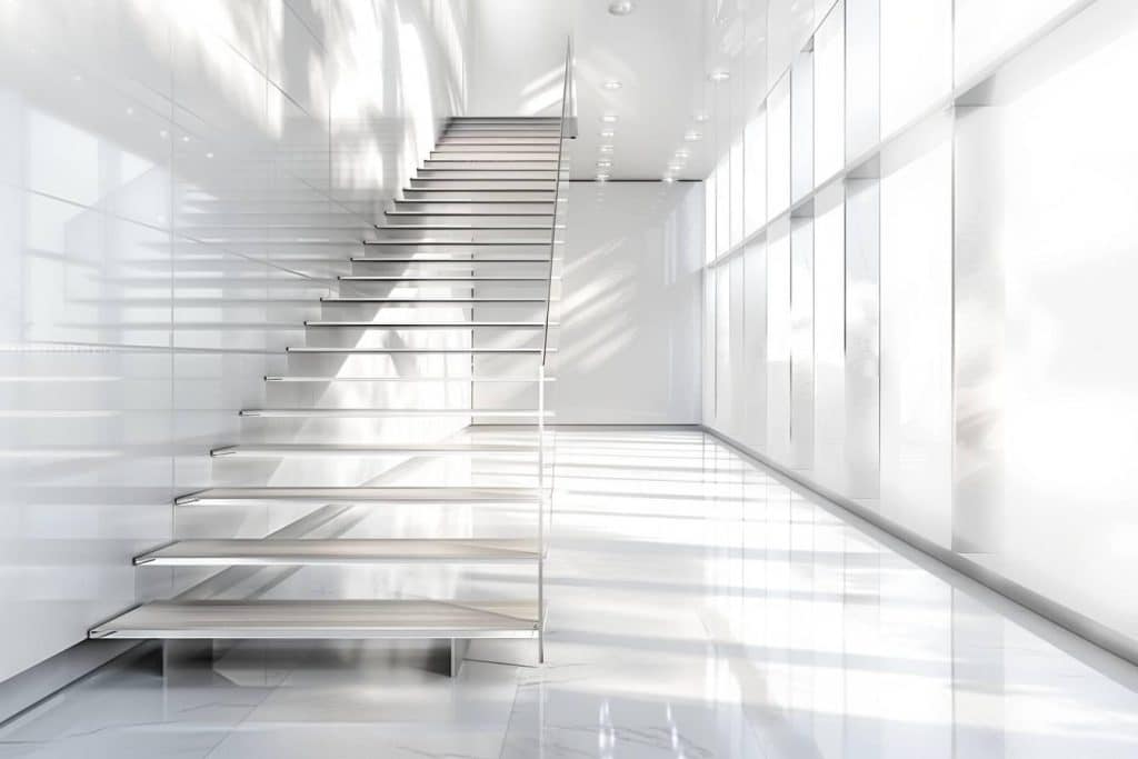 escalier limon central