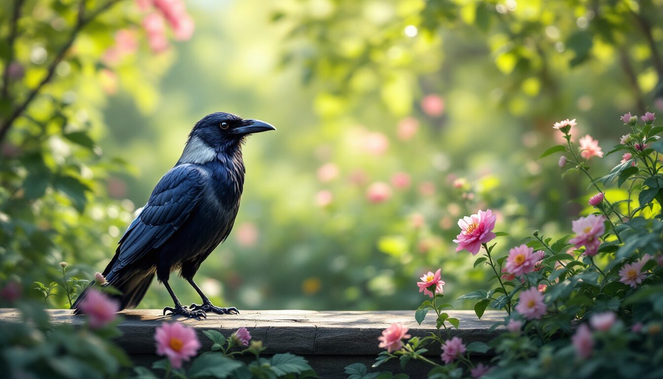 corbeau dans mon jardin signification