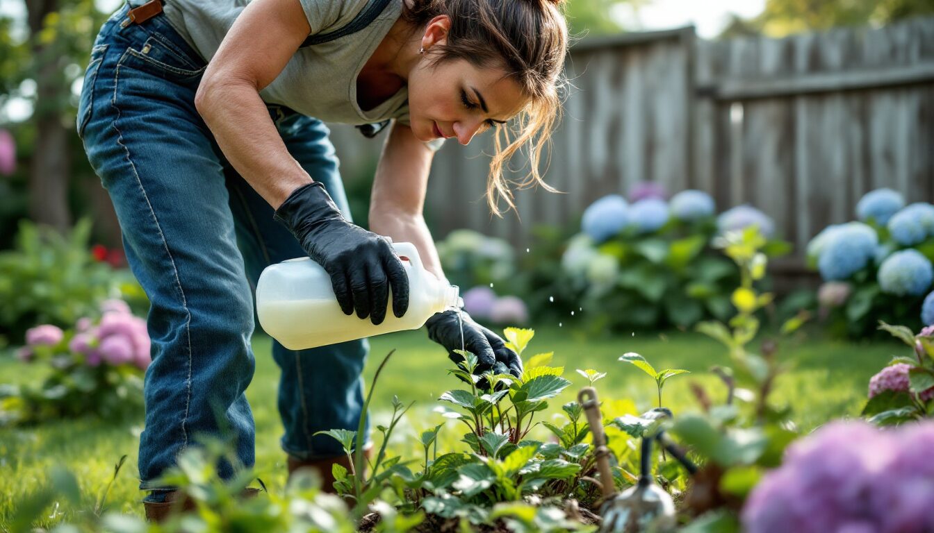 eau de javel mauvaise herbe