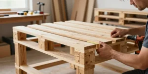 bureau en palette de bois