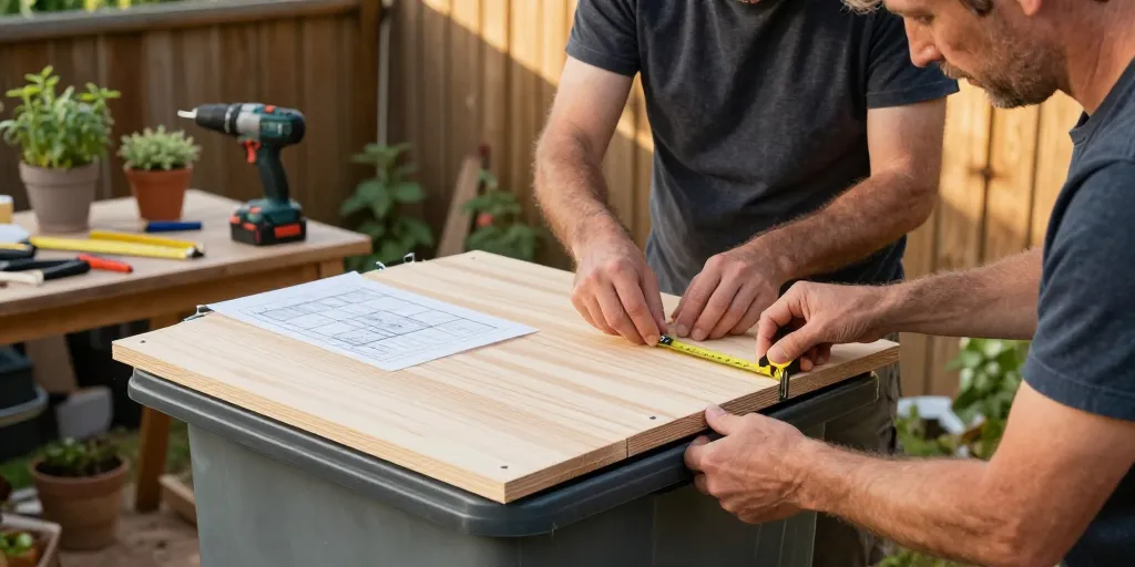 cache poubelle fait maison