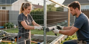 comment poser une clôture en grillage