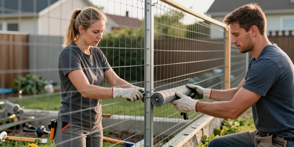comment poser une clôture en grillage