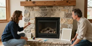 moderniser cheminée rustique