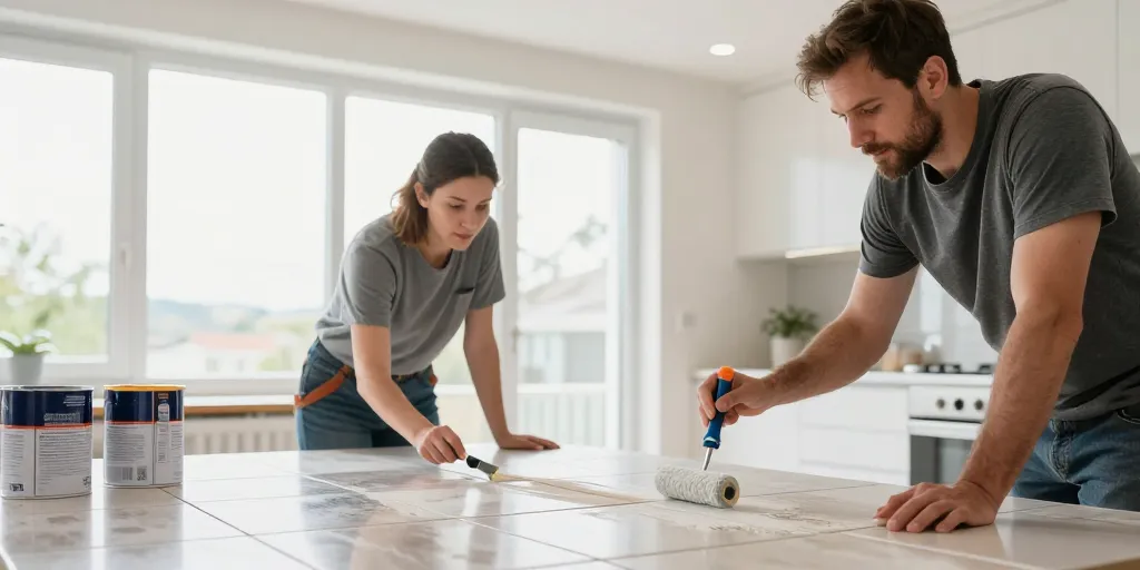 repeindre du carrelage sol