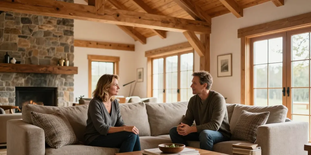 charpente apparente salon