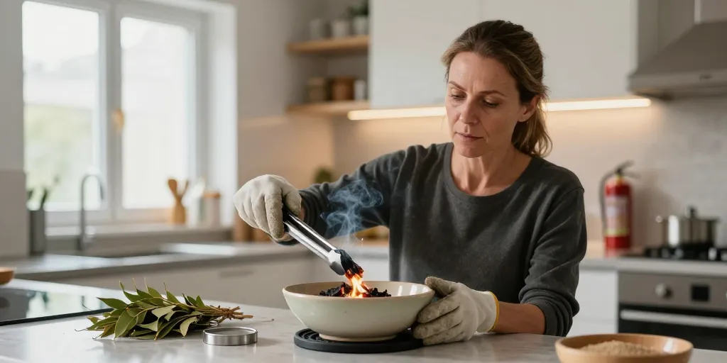 faire brûler du laurier