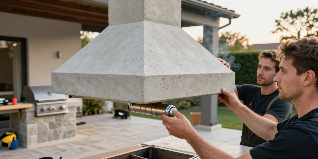 hotte barbecue en beton cellulaire