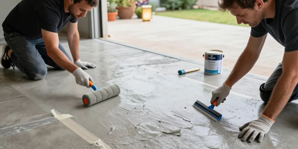 peinture sur béton brut