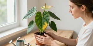 anthurium feuilles qui jaunissent