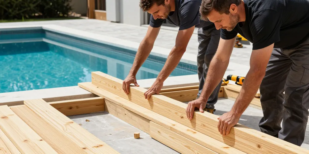 construire terrasse piscine
