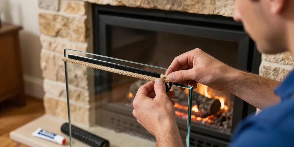 joint vitre insert cheminée