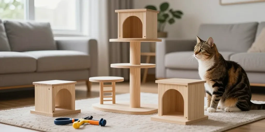 bricolage arbre a chat maison