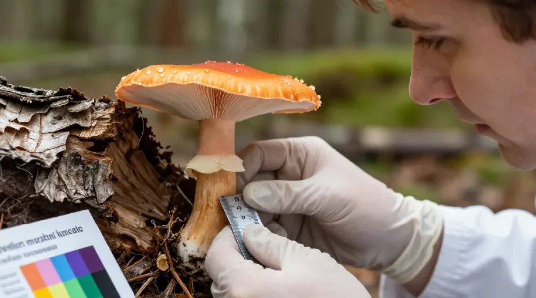champignon orange sur bois mort