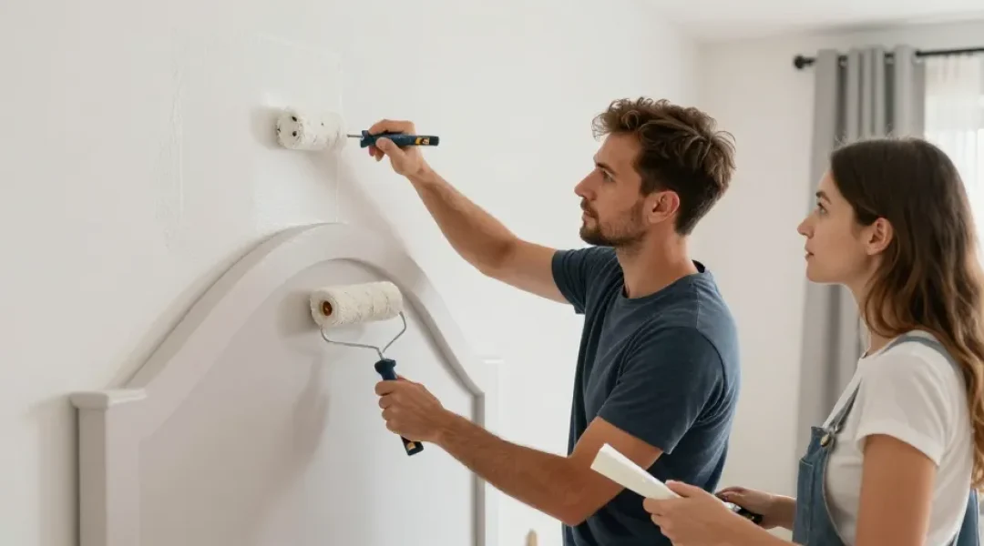 peindre une tête de lit sur le mur