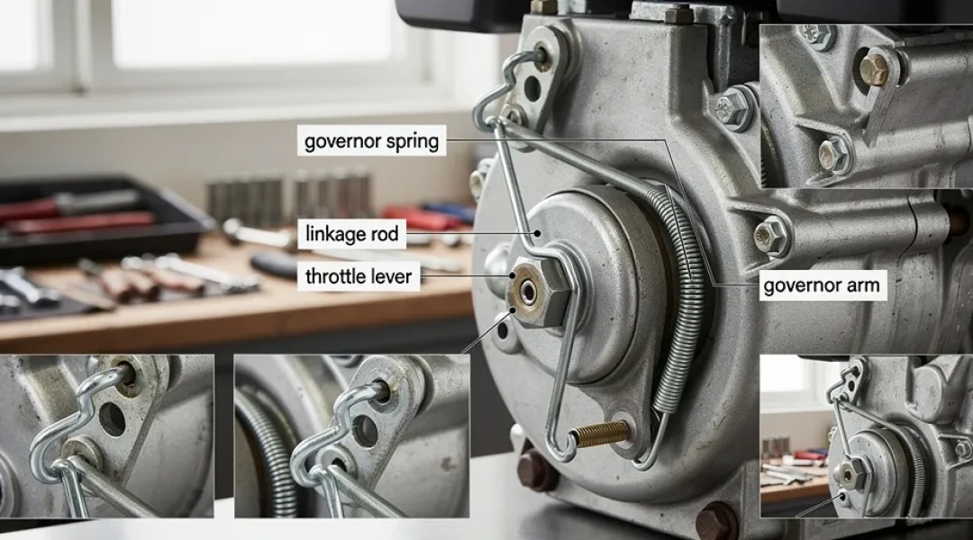 schema montage ressort regulateur briggs stratton